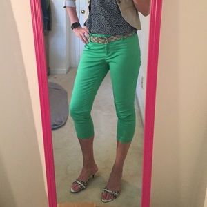 New York & Co Cropped Green Pants - Super Cute!!